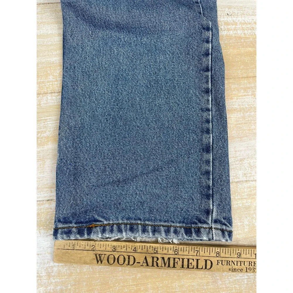 Levi Strauss 505 Regular Fit Mens Jeans 38x32 Med Wash Blue Denim Straight Leg